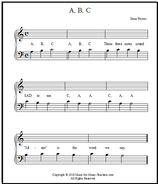 Beginner Piano Music for Kids Printable Free Sheet Music