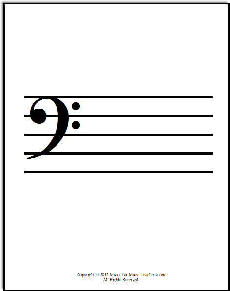 blank bass clef staff