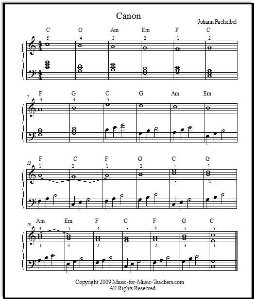 pachelbel canon piano