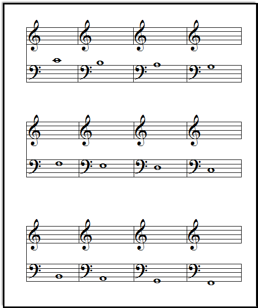 Flashcards for Music Notes with EasytoCut Lines