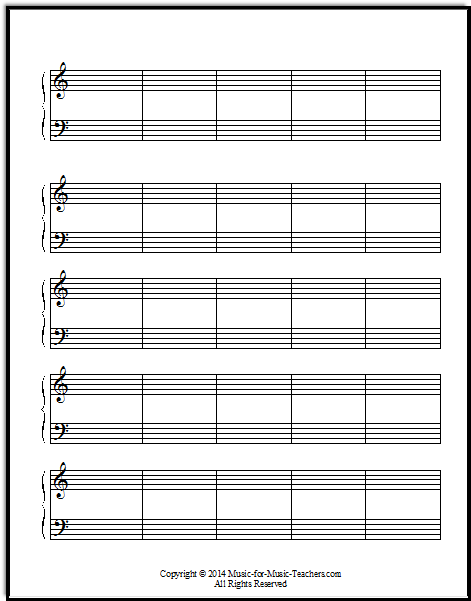 music staff with bar lines
