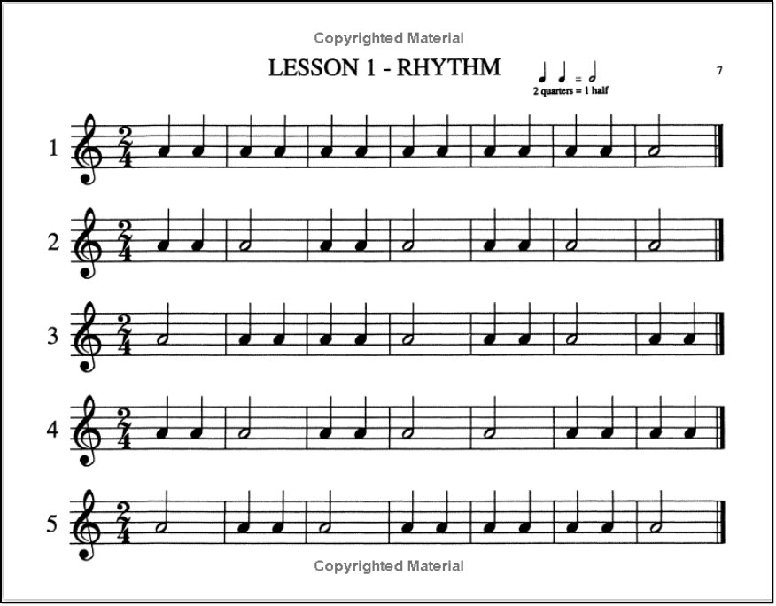 A music rhythm lesson.