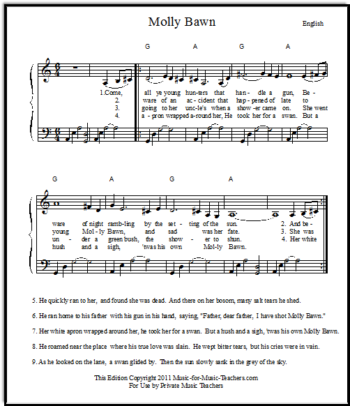 Free Vocal Sheet Music for Beginning Voice