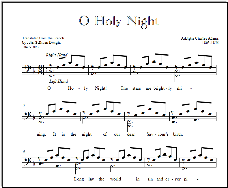 silent night sheet music lyrics