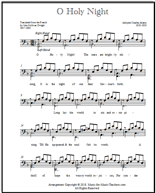 O Holy Night Sheet music for Piano (Solo) Easy