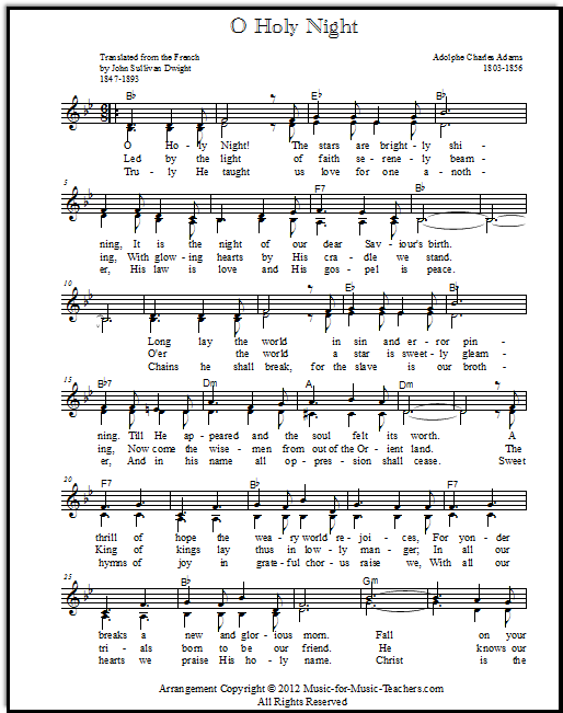 O Holy Night - Harmonica Sheet Music and Tab with Chords and Lyrics