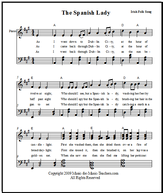 Free Vocal Sheet Music For Beginning Voice