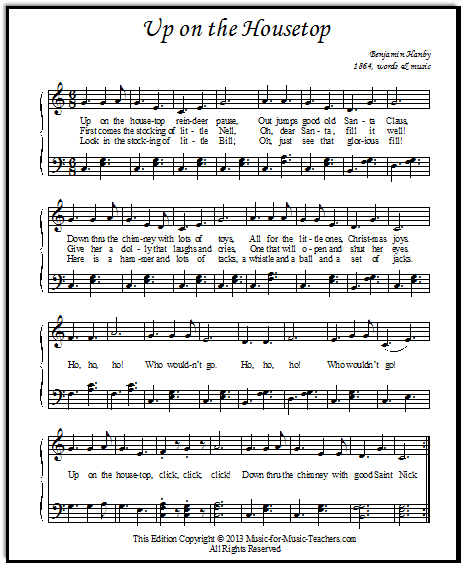 My First Christmas Songs  Pre-Reading with Finger Numbers • Music Educator  Resources