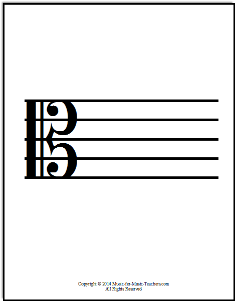 blank treble clef music staff