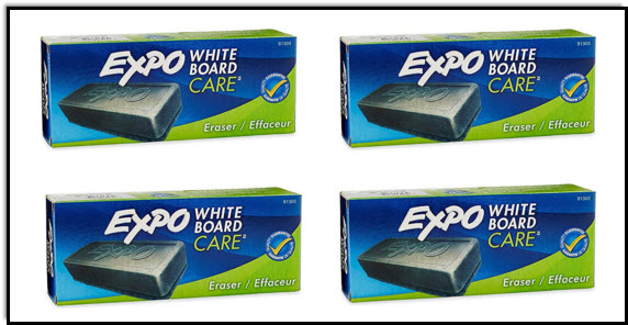 Erasers for a whiteboard