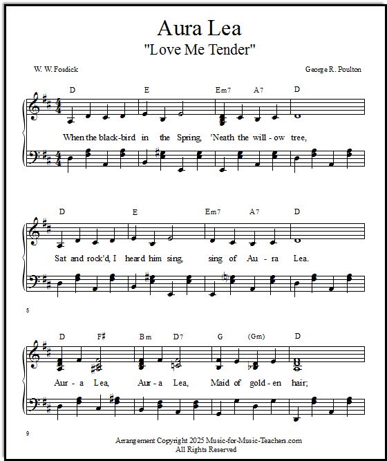 Love Me Tender on piano