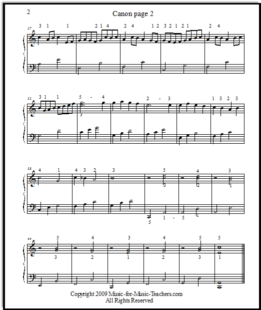 Play Canon in D Music Sheet