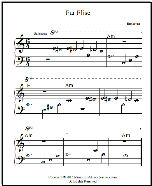 Printable Piano Sheet Music For Beginners