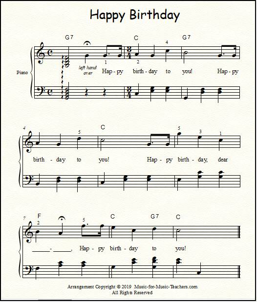 oneerlijk bladzijde Onderdompeling Free Sheet Music for Teachers of Piano, Voice, and Guitar