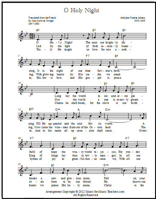 O Holy Night Lyrics - Christmas Carols