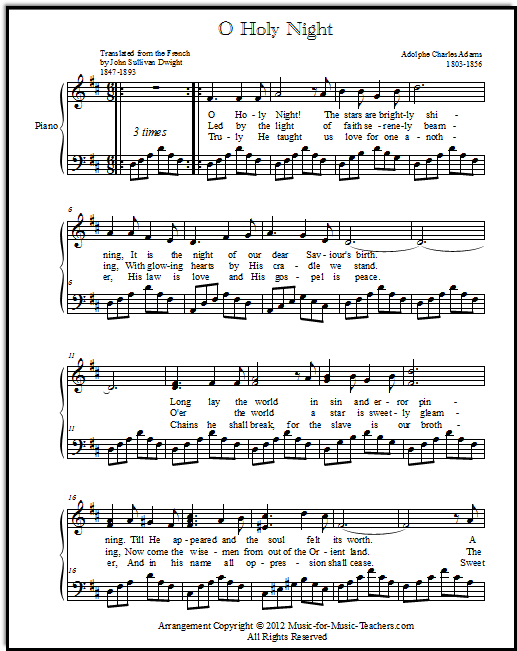 Oh, Holy Night in G Major Sheet music for Piano (Solo)
